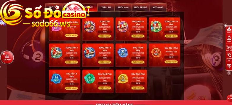 Sản phẩm game xổ số tại nhà Sodo66 đặc sắc và ấn tượng