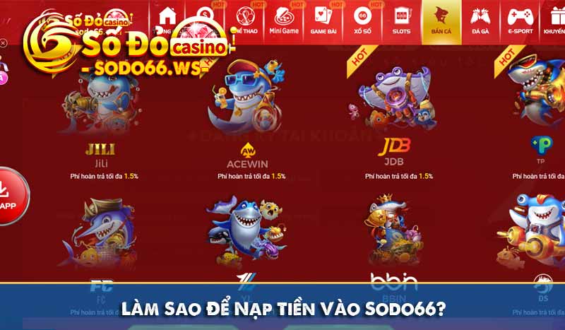 Làm Sao Để Nạp Tiền Vào Sodo66?
