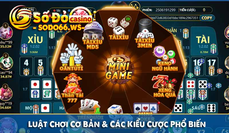 luật chơi xí ngầu cơ bản và các kiểu cược phổ biến